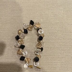 Elegant Black and Gold Beaded Bracelet